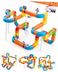 Electric Train Set for Kids, 3D Cube Track with Gravity Deluxe Set(147pcs)