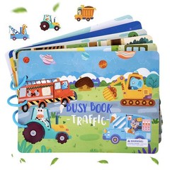Toddler Busy Board Montessori Toy Sensory Book Educational Trucks Cars Space