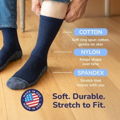 Loose Fit Stays Up! Casual Quarter Socks – Superior Stretch and Comfort, Wide…