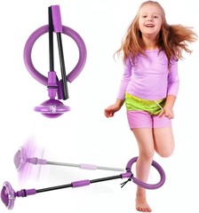 Skip Ball for Kids, Portable Foldable Colorful Flash Wheel Swing Ball Sports …