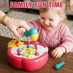 Magnetic Bird Feeding Game Woodpecker Worm Toy Montessori Fine Motor Skills Todd