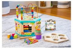 Toy New Pidoko Baby Activity Cube Multicolor Bead Wood Shape Color Sorter