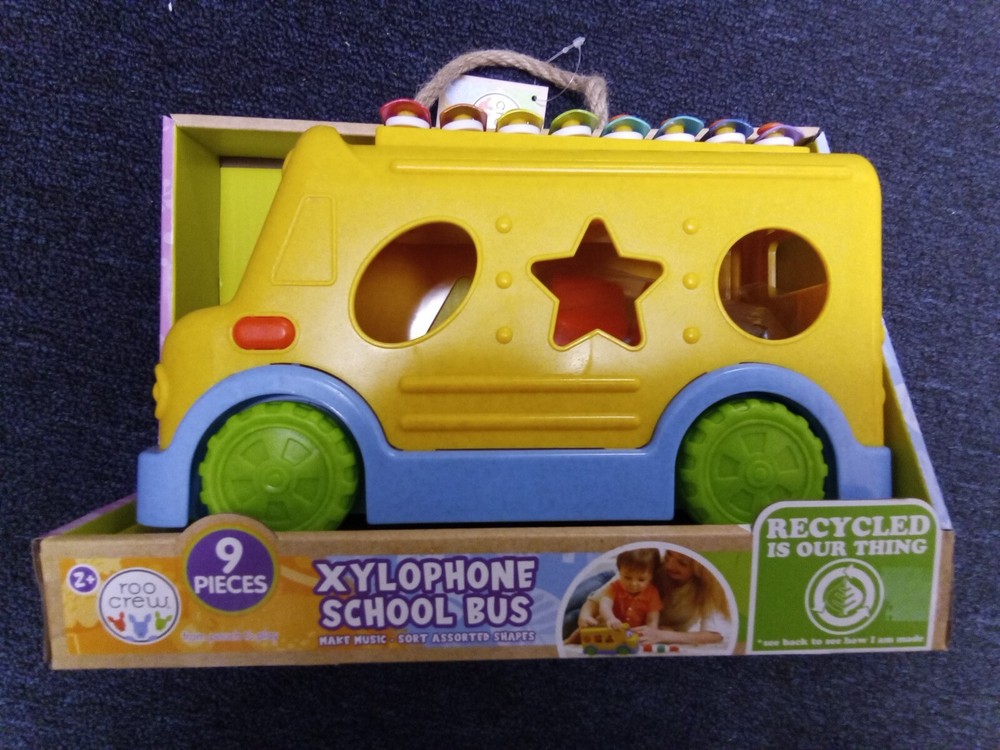 Toddler Xylophone School Bus 9 Pieces, Bus Store Accessories