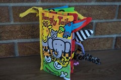 BABY Plush BOOK Jellycat JUNGLY Tails Soft Cloth Crinkle Fabric Animal Jungle