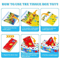 Baby Toys 6 to 12 Months – Baby Tissue Box Toys Montessori Toys for Babies 6-…