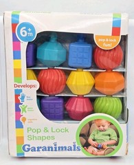 Open Damaged Box Unused Garanimals Pop & Lock Shapes Toddler Connecting Toy