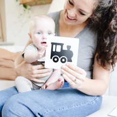Spiggly High Contrast Baby Visual Stimulation Cards – Infant, Black and White
