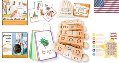 Montessori Phonetic Reading Blocks & CVC Flashcards – Learn to Read for Kids 3+