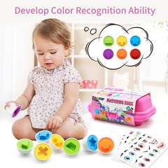 Toddler Toys Easter Eggs Learning Montessori Toys for 1 2 3 Year Old Girl Boy…