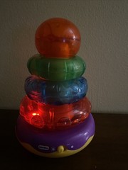 Little Tikes Musical,Lights Up, Stacking Rings Baby. Works Great Plays 3 Songs