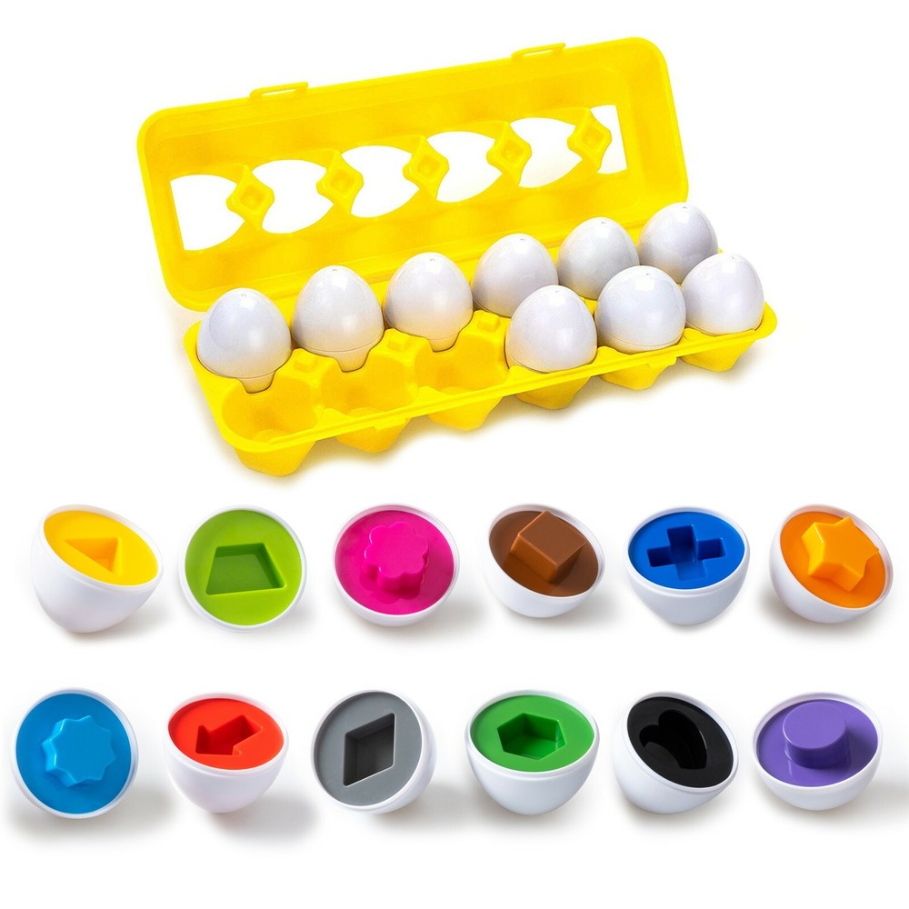 Color & Shapes Matching Egg Toy – Sorting & Learning Toy For Baby & Toddler