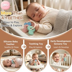 Baby Teething Toys Silicone Keys Teether Over 3 Months – Colorful