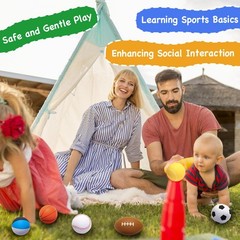 Mini Sports Balls Set of 6 Foam Ball for Kids 2.8 inch Soft Balls for Toddler…