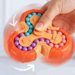Rotating Cube Toy Stress Relief Magic Bean Fidget Spinners Jigsaw IQ Puzzle Ball