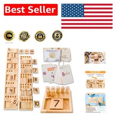 Interactive Wooden Math Manipulatives – Counting Pegs Set for Young Learners