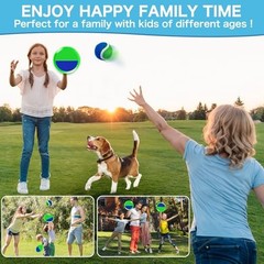 Outdoor Toys for Kids Ages 4-8, Outside Game for 3 4 5 6 7 8 4 Paddles 4 Balls