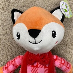 Fox Plush Toy Spark Create Imagine Baby Rattle Plushie Holiday Toy 15” NEW