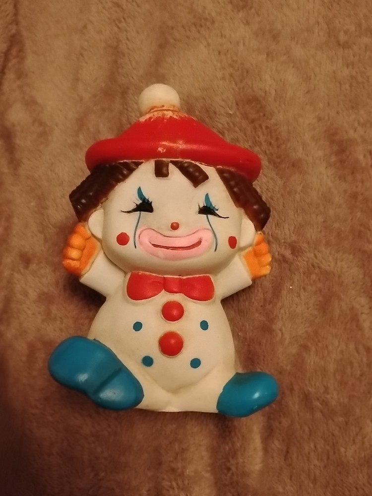 Avon Vintage 1974 The First Years Squeaky Clown Circus Nursery Baby Toy