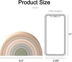 Rainbow Stacking Toy, Silicone Rainbow Stacker for Toddlers, Montessori Nesti…