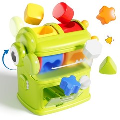 Montessori Shape Sorter Learning Toys for 1 Years Old, Baby Toys 12-18 Months…