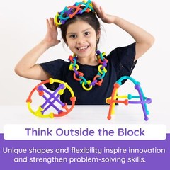 Multicolored Silicone Construction Toys for Kids STEM Learning and Creativity