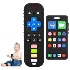Teething Toy for Baby 3 6 12 18 Months, Realistic Phone & Remote Control
