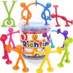 Richtim Kids Humanoid Suction Sensory Toys: 24 Pack Creative Suction Toy No Hole