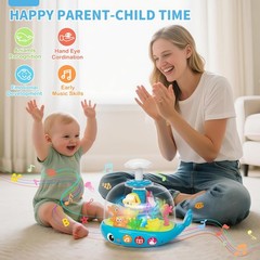 Baby Toys 6-12 Months, Musical Aquarium Infant Toys for 7 8 9 10 11 Months, E…