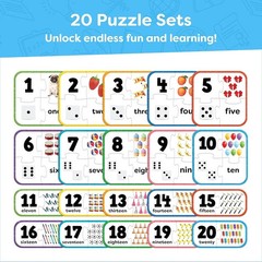 Momo and Nashi Number Puzzle – 20 Matching Sets for Toddlers Ages 3–5 Learning