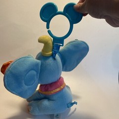 Disney Baby DUMBO Activity Toy Crinkly Rattle Hanging Clip Blue Elephant Plush