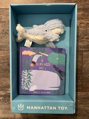 The Manhattan Toy Company Mini Plush Whale & Mermaid ABCs Board Book Gift Set