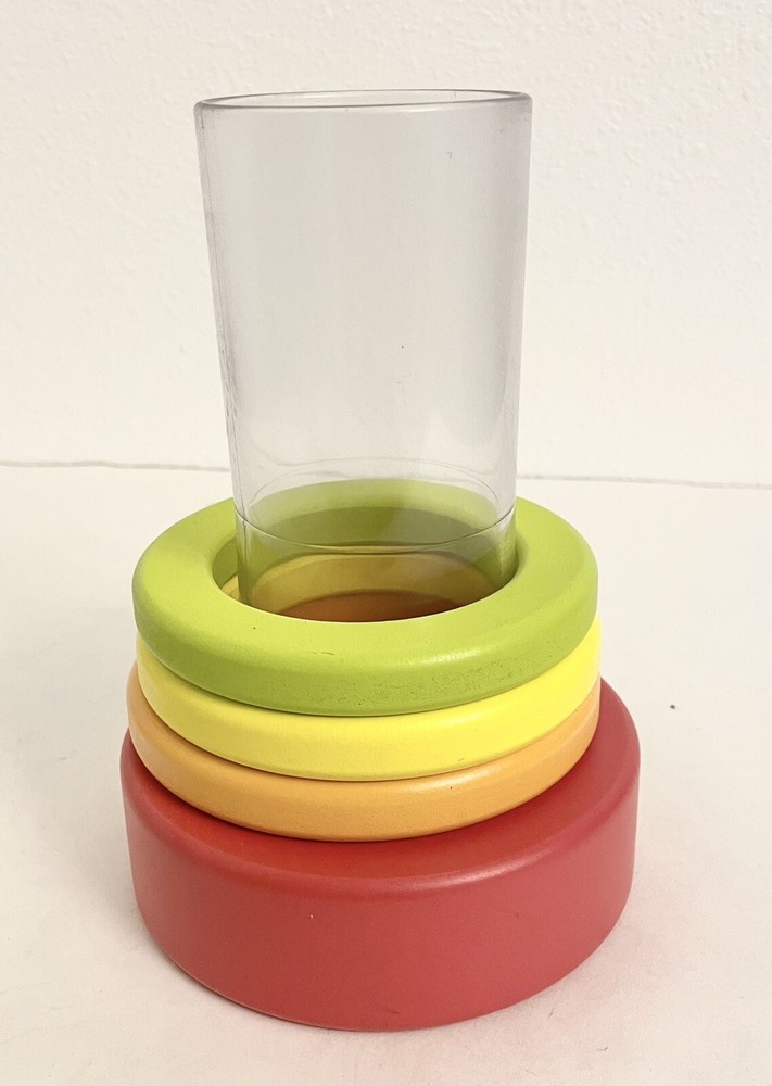 LOVEVERY THE EXPLORER PLAY KIT MONTHS 9-10 CLEAR TUBE STACKING RINGS MONTESSORI