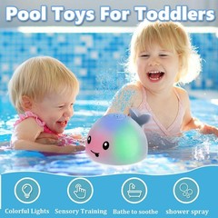 Toddla Whale Bath Toy Sprinkler – Water Pool Toys for Toddlers Small, Grey