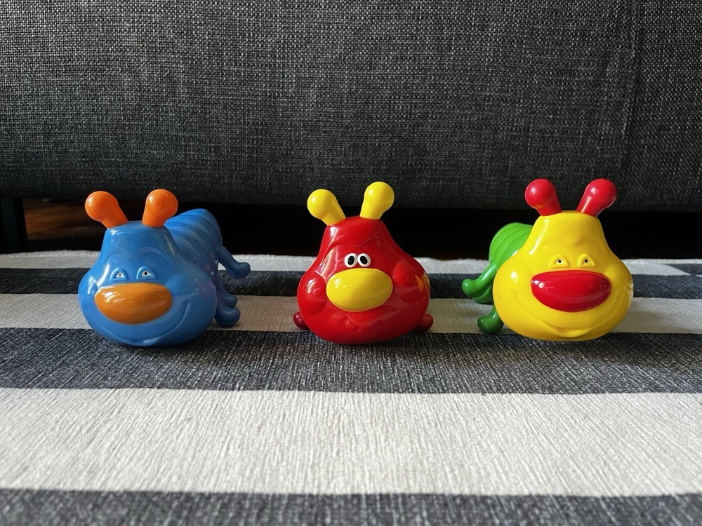 Multicolor Caterpillar Stacking Toy Set of 3 for Hand-Eye Coordination in Jar