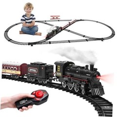 Train Set for Kids,Remote Control Locomotive Engine Under Christmas