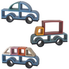 Montessori Stacking Silicone Toy Vehicles Car Truck Van
