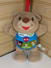 VTech 8″ Toy Happy Lights Bear Colors V Tech Musical Says Give Me A Hug. Tested