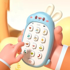 Baby Musical Phone Teething Toy Rabbit Educational Sensory Toy for Infants Toddl