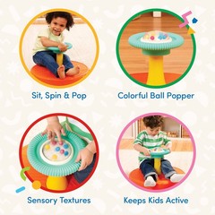 Battat Twist & Spin Activity Toy 3 Pieces with Ball Popper, Toddler 18 Months