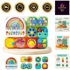 Busy Board 3.0: Multicolored Learning Activity for Toddlers 1-6 – Non-Toxic Fun