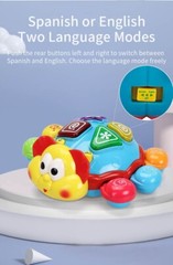 Turtle Electric Music Crawling Spanish/ English Baby, Toddler Toy -Tummy Time