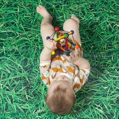 Manhattan Toy Skwish Classic Rattle and Teether Grasping Activity Toy