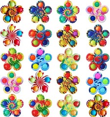 20 PCS Pop Bubble Fidget Spinners for Party Favors, Fidget Toys Bulk for Clas…