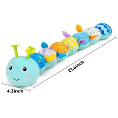 5-in-1 Musical Plush Caterpillar – Ideal Tummy Time Toy for Babies 0-12