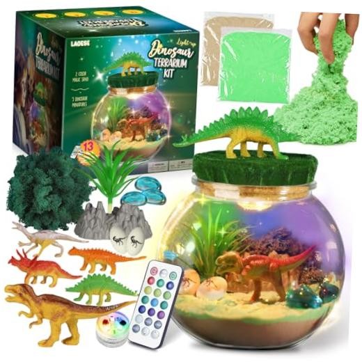 Dinosaur Terrarium Kit, Dinosaur Toys for Kids 5-7, Birthday Gifts for Boys |