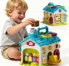 Montessori Activity House Toy 20-in-1 Musical Learning Toy for Toddlers Ages 1-3