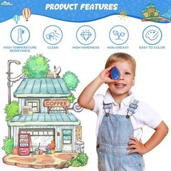 Tencoz 9 Colors Egg Crayons for Kids 3+, Easy to Hold Non Toxic Washable Safe…