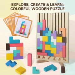 Wooden Stacking Puzzle ,Wooden Montessori Russian Blocks Puzzle -3D Stacking …