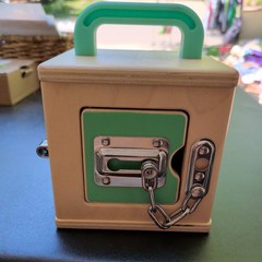 LOVEVERY Wooden Lock Box Latches Montessori Learning Toy from The Realist Box