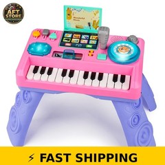 Basytodio Baby DJ Table with Music & Lights for Toddlers 1-3